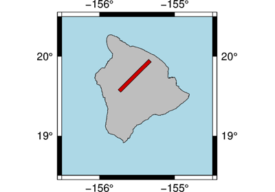 Rotated rectangle using azimuth